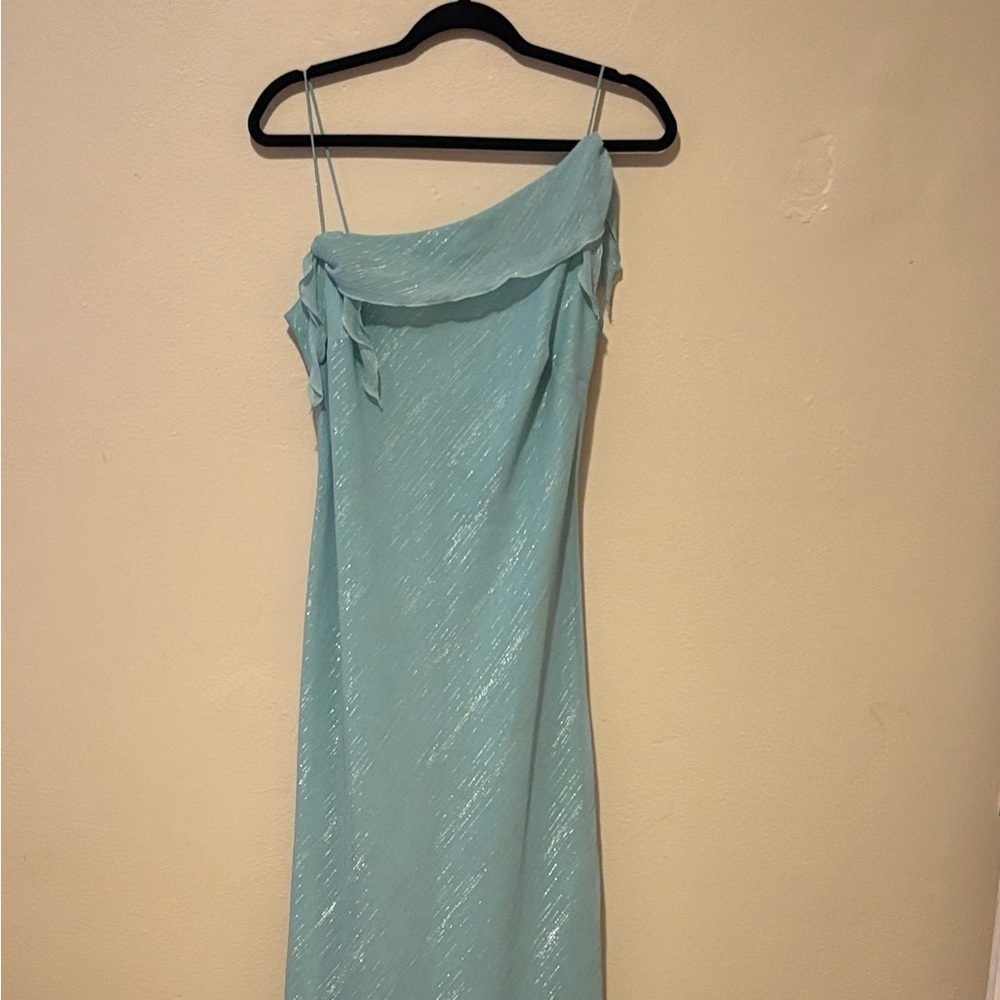 Debut Sky Blue One-Shoulder Dress